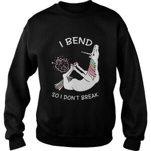 Unicorn I Bend So I Dont Break Shirt